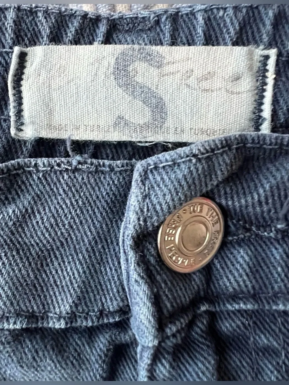 We The Free Free People Platoon Cargo Jogger Pants Denim Blue Size Small